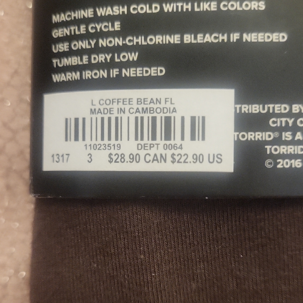 Torrid Brown Full-Length Leggings 3X - Picture 6 of 6